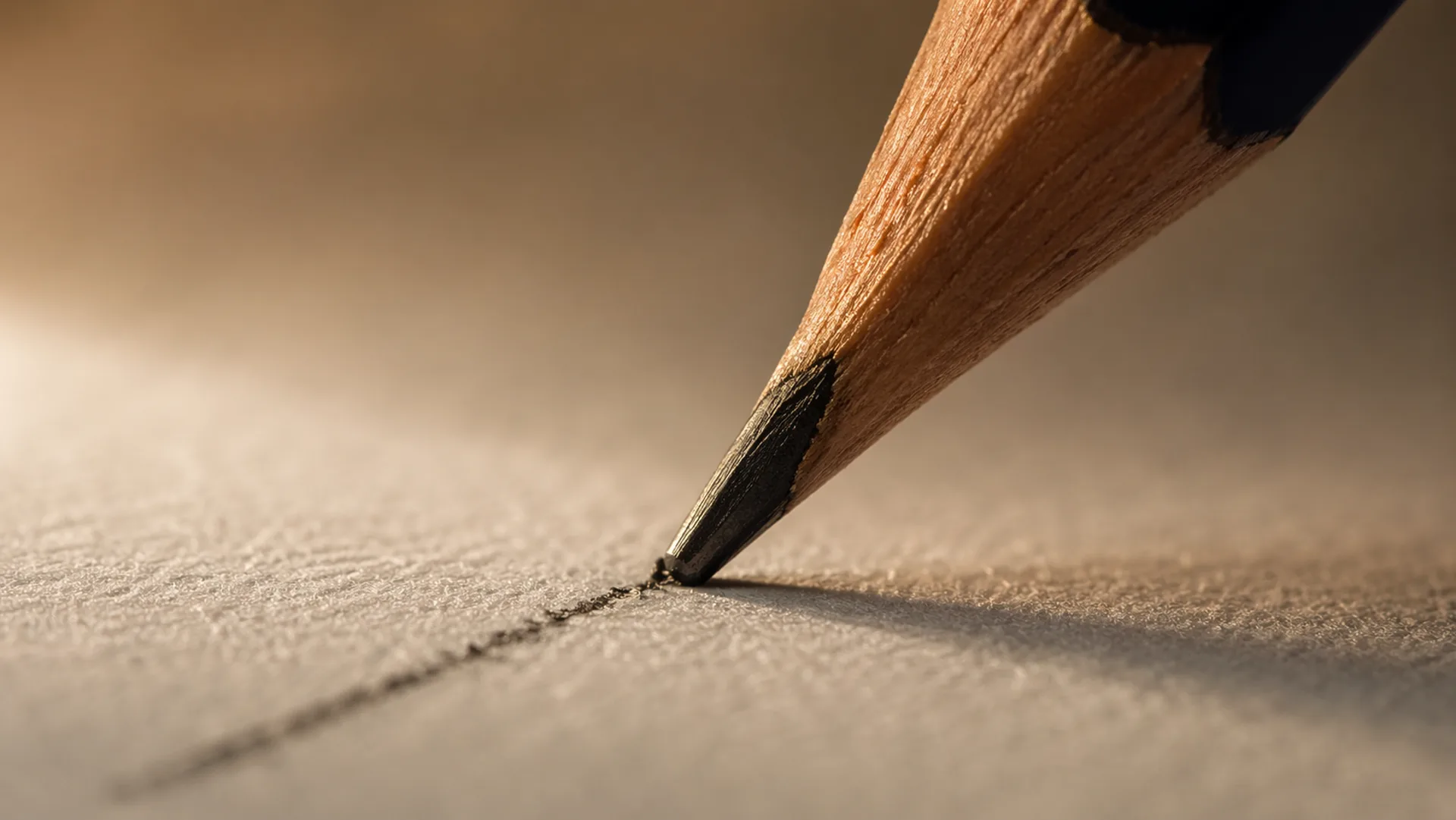 Makro zdjęcie ołówka piszącego po&nbsp;papierze — detal, który ma&nbsp;znaczenie